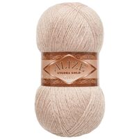Пряжа "Angora Gold Simli №506" (100 г; 500 м; молочно-бежевый)