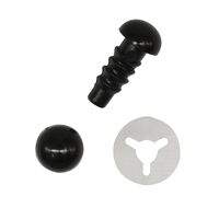 Глазки-бусинки для игрушек (6 мм; 24 шт.; черный)