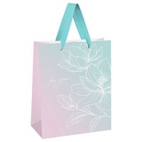 Пакет бумажный подарочный "Floral gradient" (23х18х10 см)