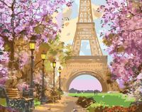 Картина по номерам "Париж весной" (400х500 мм)