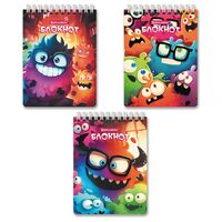 Блокнот в клетку "Монстрики" (А6)