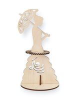 Сборная деревянная модель "Салфетница сувенирная. Дама с зонтиком"