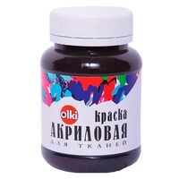 Краска акриловая для ткани (черная глубокая; 100 мл)