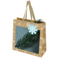 Пакет бумажный подарочный "Snowflakes" (20х20х8 см)