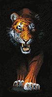 Алмазная вышивка-мозаика "Преследующий тигр" (380х700 мм)