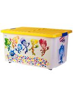 Ящик для хранения игрушек на колесиках "Фиксики" (57 л)