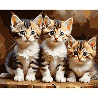 Картина по номерам "Славные котята" (400х500 мм)