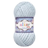 Пряжа "Velluto №416" (100 г; 68 м; серый)