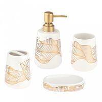 Набор для ванной комнаты "Золотые нити" (4 предмета)