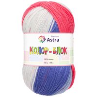 Пряжа "Колор-блок №03" (143 г; 500 м; длинно-секционный)