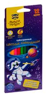 Набор карандашей цветных "Енот в космосе" (12 цветов)