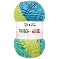 Пряжа "Колор-блок №04" (143 г; 500 м; длинно-секционный)