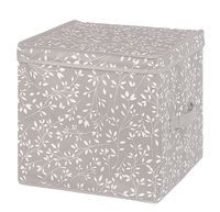 Коробка для хранения с крышкой "Белая веточка на сером" (31х31х31 см)