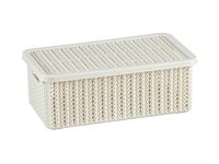 Ящик для хранения с крышкой "Вязание" (белый; 9,5х15х27 см)