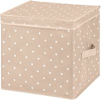 Коробка для хранения с крышкой "Бежевый горошек" (31х31х31 см)