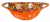 Салатник фарфоровый "Arabesque. Orange" (225х150х65 мм)